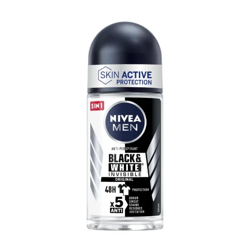NIVEA MEN DEO. ROLLON B&W INVISIBLE PW  50 ML DESODORANTES CORPOR.